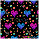 PRE-ORDER. Doodle hearts 2. fabric. By METER