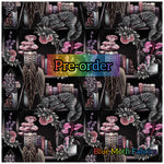 PRE-ORDER. Goblincore Bookish Cat fabric. By METER - BlueMothFabrics