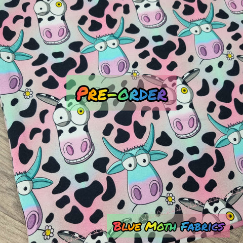 PRE-ORDER. Silly Cow fabric. By METER - BlueMothFabrics