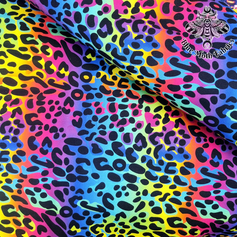 Rainbow Leopard print 220gsm jersey fabrics