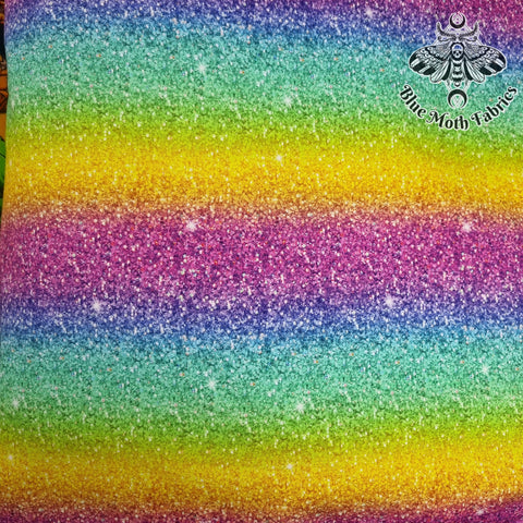 Rainbow Glitter effect 220gsm jersey fabrics
