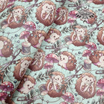 Sewing Hedgehog Faux leather / vinyl fabric. 39x66cm roll