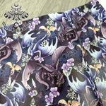 Dragons Faux leather / vinyl fabric. 39x66cm roll