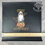 Stay spooky Faux leather / vinyl fabric. 33x33cm PANEL