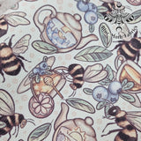 Bee's and Tea's natural Textured Faux leather / vinyl fabric. 39x66cm roll