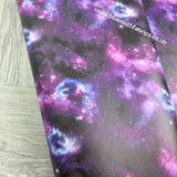 Purple Galaxy Faux leather / vinyl fabric. 39x66cm roll