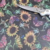 Sunflower Stitch Texture Faux leather / vinyl fabric. 39x66cm roll