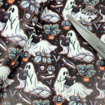 Ghost Stories 2 Faux leather / vinyl fabric. 39x66cm roll - BlueMothFabrics