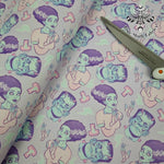 Frankenstein pastel vinyl faux leather fabric