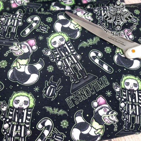 It's Snowtime heavyweight cotton jersey fabrics - BlueMothFabrics