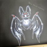 Hexmas Bat Faux leather / vinyl fabric. 33x33cm PANEL