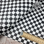 Checkerboard Faux leather / vinyl fabric. 39x66cm roll