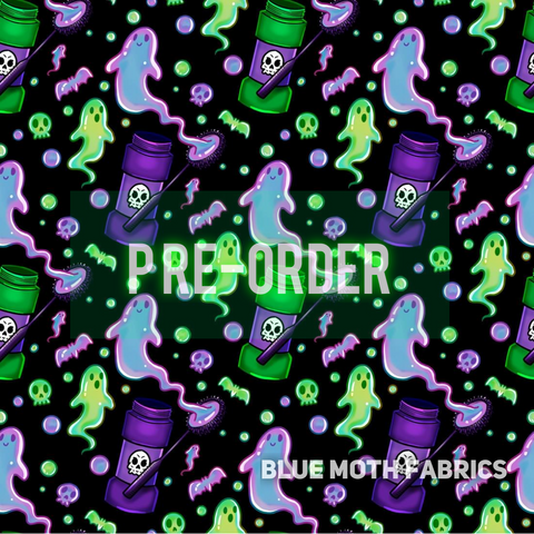 PRE-ORDER. Spooky Bubbles fabric. By METER - BlueMothFabrics