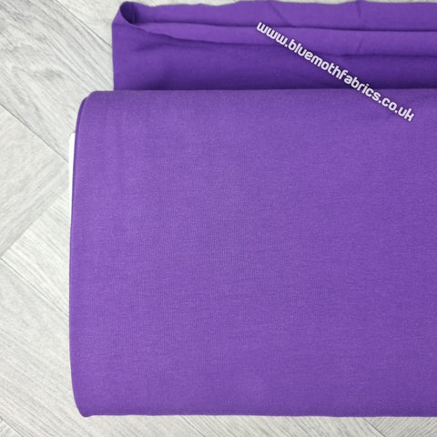 Cadbury Purple Cotton Jersey Knit Fabric 220g/m2 - BlueMothFabrics