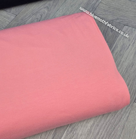 Peachy Pink Cotton Jersey Knit Fabric 220g/m2