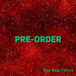 PRE-ORDER. Christmas Glitter red fabric. By METER - BlueMothFabrics