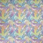 Pastel Bats Faux leather / vinyl fabric. 40x66cm roll