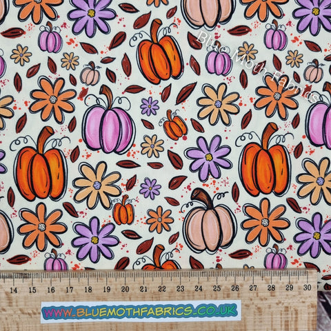 Fall Pumpkin 100% cotton poplin fabric