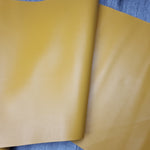 32x140cm BOLT END. Mustard Solid Faux leather / vinyl fabric.