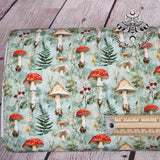 Mushrooms Nature jersey fabric