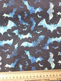 Bats FLAW. DULL COLOURS French Terry fabric