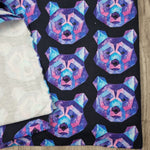 59cm BOLT END. Galaxy Bear Sweatshirt fabric