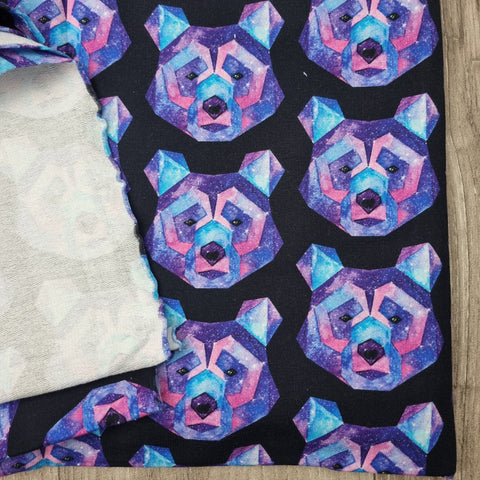 59cm BOLT END. Galaxy Bear Sweatshirt fabric