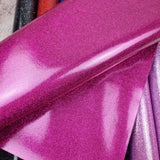 Smooth gloss Glitter Faux leather / vinyl fabric. 39x65cm roll