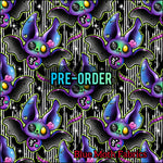 PRE-ORDER. Bat Plush stripes fabric. By METER