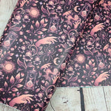 Cosmic Flora Faux leather / vinyl fabric. 39x66cm roll