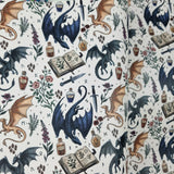 Dragon Books 2 Faux leather / vinyl fabric. 39x66cm roll
