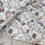 Bee's and Tea's natural Textured Faux leather / vinyl fabric. 39x66cm roll