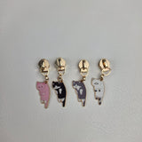 Cats Enamel zip pull #5