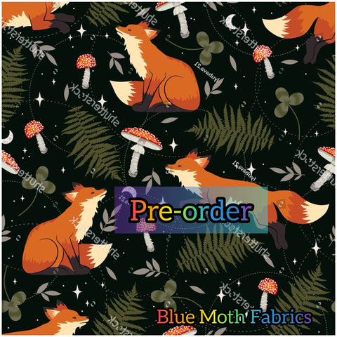PRE-ORDER. Fox Nature fabric. By METER
