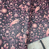 Cosmic Flora Faux leather / vinyl fabric. 39x66cm roll