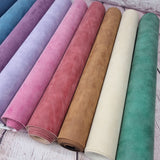 Solid Semi crease Matte Frost Faux leather / vinyl fabric. 40x67cm roll