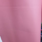 44x48cm BOLT END. Pastel Pink. Some creases.Solid Faux leather / vinyl fabric.