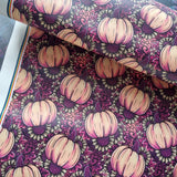 59x45cm BOLT END. Sunflower Pumpkin textured Faux leather / vinyl fabric.