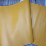 32x140cm BOLT END. Mustard Solid Faux leather / vinyl fabric.