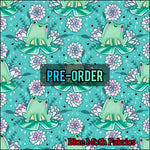 PRE-ORDER. Frog On Leaf fabric. By METER