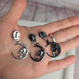 Moon skull zip pull #5