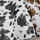 Cow Textured Faux leather / vinyl fabric. 39x65cm roll