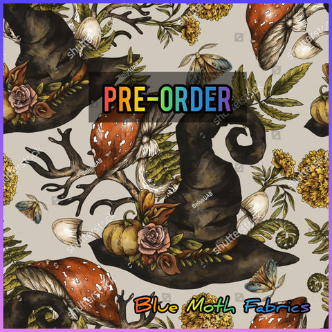 PRE-ORDER. Witchy Mushroom Hat fabric. By METER