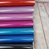 Gloss Glitter Semi TRANSPARENT Faux leather / vinyl fabric. 39x65cm roll