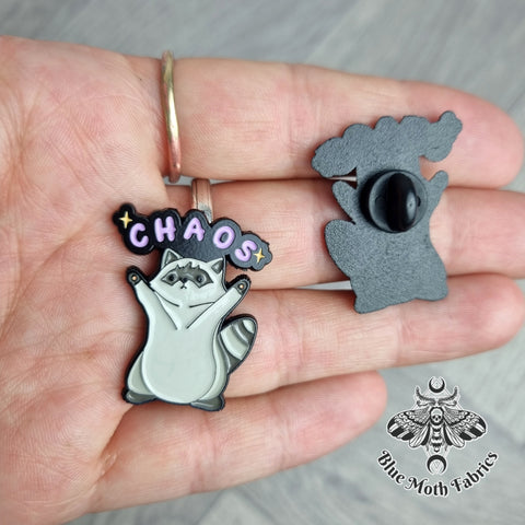 Raccoon chaos Enamel Pin Badge