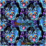 PRE-ORDER. K-pop derpy tiger faux leather / vinyl fabric. 39x130cm