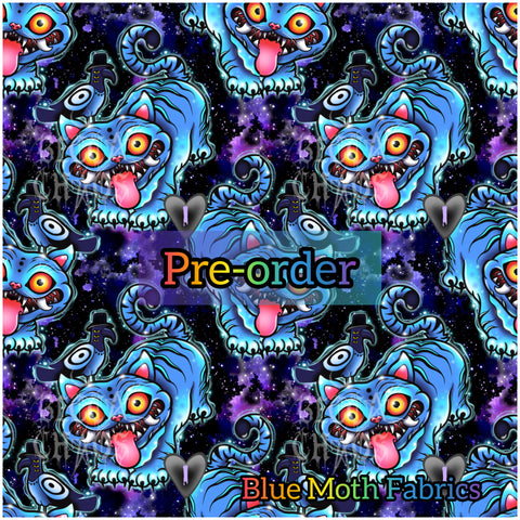 PRE-ORDER. K-pop derpy tiger faux leather / vinyl fabric. 39x130cm