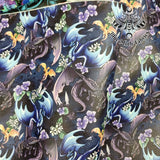 Dragons Textured Faux leather vinyl fabric. 39x66cm roll