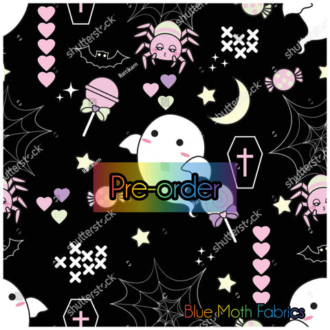 Kawaii ghost fabric. By METER