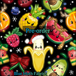 PRE-ORDER. Christmas Fruit fabric. By METER